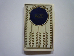 2021 - 231  Joli MINI CALENDRIER 1920  (format 3,5 X 5,5 Cm)   XXX - Petit Format : 1901-20