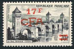 REUNION 1957-59 - Yv. 339 (=FR 1119 + Surch) **   Cote= 7,50 EUR - Pont Valentré De Cahors  ..Réf.FRA29270 - Ongebruikt