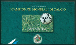 V9447 SAN MARINO 1998 Campionati Mondiali Di Calcio Francia 98, Libretto MNH**, 22 Pagine Con 3 Blocchi Di 4 Con 2 Appen - Postzegelboekjes