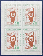 Timbres Bloc De 4 Grève En Corse Bastia 1988 En Vert Concorde Train Espace (space) TTB - Autres & Non Classés