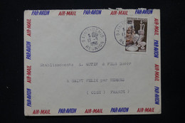 RÉUNION - Enveloppe Commerciale De St Denis Pour La France En 1956, Affranchissement Surchargé - L 84692 - Otros & Sin Clasificación