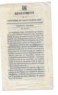 1840 SAINT MARTIN LE HAUT - ANTOINETTE GONON - CONFRERIE DU ST SCAPULAIRE - REGLEMENT - Documenti Storici