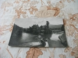 Piccolo Formato  FOTOGRAFICA DIGA INVASO TRA GLI ALBERI PIEGA ANG.ANNULLO BERGAMO - Invasi D'acqua & Impianti Eolici