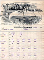 Downs Coulter &C° Manufacturers Of Italian Cloths Thornton Mills THORNTON Hallings BRADFORD 1911 - United Kingdom