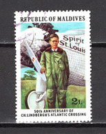 MALDIVES  N° 668         OBLITERE     COTE 0.15€      AVIATEUR  AVION - Maldives (1965-...)