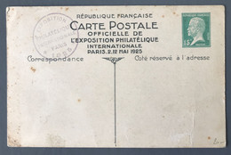 France, Pasteur, CP Officielle De L'exposition Philatelique De Paris 1925 - (B469) - 1877-1920: Semi-Moderne