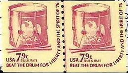 94810e - USA - STAMPS - Sc # 1615 Pair DULL GUM + Line -  MNH  Sheep MUSIC Eagle - Errors, Freaks & Oddities (EFOs)