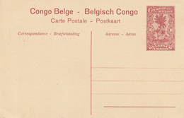 Congo Belge Entier Postal Illustré 1913 - Interi Postali