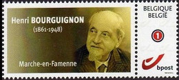 DUOSTAMP** / MYSTAMP** - Henri Bourguignon (1861-1948), Notaire, Bourgmestre à Marche-en-Famenne, Historien... - Mint