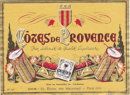Etiquette Côtes De Provence / N° 105 / DOB - Paris (XIIe) - Vino Rosato