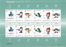 China 2007-22 Beijing 2008 Olympic Sport 2 Sticker Fuwa Sheetlet - Plongée