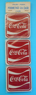 COCA-COLA - Ex Yugoslavian Old And Rare Set Of 6. Coasters * MINT * Coaster Mat Sous-bock Bocks Sottobicchiere Posavaso - Bierviltjes