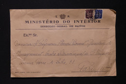PORTUGAL - Enveloppe Du Ministère De L 'Intérieur Pour Paris ( UNICEF ) En 1951 - L 84851 - Covers & Documents