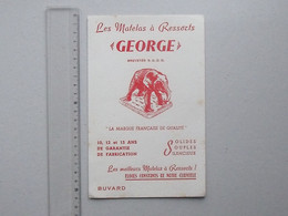 BUVARD Ancien: Matelas à Ressort "GEORGE" Breveté S.G.D.G. - ELEPHANT Emblème - Marque Française - Textile & Vestimentaire