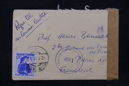 AUTRICHE - Petite Enveloppe De Wien En 1951 Pour Paris Avec Contrôle Postal - L 84856 - 1945-60 Cartas