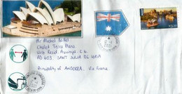 Sydney Opera House /International Post. Haute Faciale $ 3,20,sur Lettre Adressée Andorra Pendant Confinement Coronavirus - Errors, Freaks & Oddities (EFO)