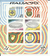 Italia '90 - Coppa Del Mondo Di Calcio - Hojas Bloque