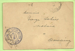 Kaart Stempel HOPITAL MILITAIRE BELGE / GESTION / CREFELD, Stempel PMB (3422) - OC38/54 Belgian Occupation In Germany