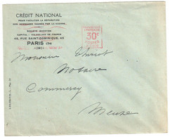 PARIS 2 Bis  Lettre CREDIT NATIONAL Ob 26 11 1926 Lettre Simple EMA Havas A0126 HAV11 30 C - Freistempel