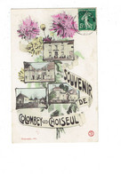 Cpa - 52 - Haute-Marne - Souvenir De Colombey-les-Choiseul - Multivues épicerie - Illustration Fleurs - Remongin - Other & Unclassified