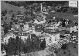 Flugaufnahme Gasthaus Rössli Menzingen Dorf ZG - Menzingen