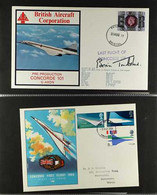 CONCORDE 1969-90 COVERS COLLECTION Presented In Protective Pages In An Album. Includes Commemorative Flights, First Day  - Unclassified