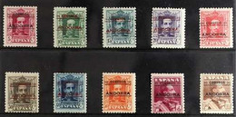 SPANISH 1928 Perf 12 X 11½ (comb) Overprints Complete Set, SG 2A/13A, Fine Mint. (10 Stamps) For More Images, Please Vis - Other & Unclassified