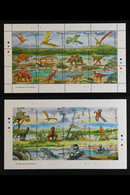 PREHISTORIC ANIMALS 1990's NEVER HINGED MINT COLLECTION Of Sheetlets And Stamps In Sets Featuring DINOSAURS With Imperf  - Guiana (1966-...)