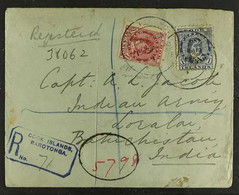 1903 Registered Cover To An Indian Army Officer, Baluchistan, India Franked 1899 ½d On 1d Blue And 1902 1d Dull Rose (SG - Cook