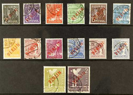 1949 "BERLIN" Overprints In Red Complete Set (Michel 21/34, SG B21/34, Fine Cds Used, All Stamps But Three Low Values Ex - Altri & Non Classificati