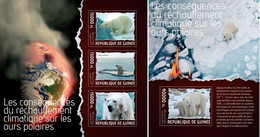Guinea 2014, Global Warning, Polar Bear, 3val In BF +BF - Arctic Wildlife