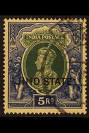 JIND 1937-38 5r Green & Blue, SG 123, Fine Cds Used For More Images, Please Visit Http://www.sandafayre.com/itemdetails. - Other & Unclassified