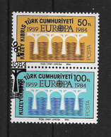 Zypern (Türkei) 1984 Europa/Cept Mi.Nr. 142/43 Gestempelt - Gebraucht