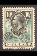 1925 10s Green And Black, SG 16, Very Fine Used. For More Images, Please Visit Http://www.sandafayre.com/itemdetails.asp - Rhodesia Del Nord (...-1963)