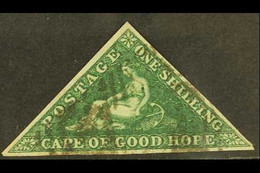 CAPE 1855-63 1s Deep, Dark Green, White Paper, SG 8b, Fine Used, Three Margins, Cat.£550. For More Images, Please Visit  - Non Classificati