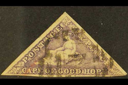 CAPE OF GOOD HOPE 1863-64 6d Bright Mauve Triangular, SG 20, Fine Used With Three Margins, Close At Lower Left. For More - Non Classificati