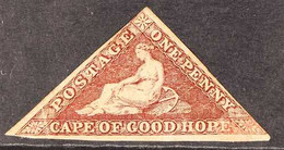 CAPE OF GOOD HOPE 1863-64. 1d Deep Brown Red, SG 18b, Used, Margins Touching At 2 Places, Couple Of Light Corner Creases - Non Classificati