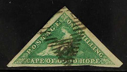 CAPE OF GOOD HOPE 1863-64. 1s Bright Emerald Green Triangle, SG 21, Three Wide Margins, Fine Used. For More Images, Plea - Non Classificati