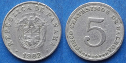 PANAMA - 5 Centesimos 1982 KM# 23.2 Independent (1903) - Edelweiss Coins - Panamá