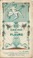 Programme Casino Des Fleurs Vichy Années 20 Opérette "La Béarnaise" André Messager Louise Balazy, Andrezy... - Programs