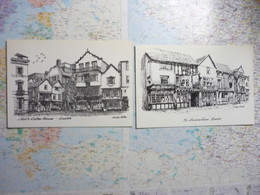 2 Cartes Illustrées D'Exeter Par Harley Miller - Exeter