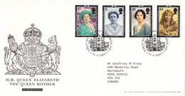 Great  Britain 2002 FDC Sc #2044-#2047 Set Of 4 Queen Mother In Memorium - 2001-2010 Decimal Issues
