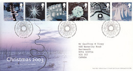 Great  Britain 2003 FDC Sc #2165-#2170 Set Of 6 Ice, Snow Sculptures Christmas - 2001-2010 Decimal Issues