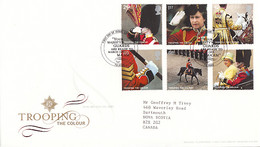 Great  Britain 2005 FDC Sc #2288-#2293 Trooping The Colour Ceremony - 2001-2010 Decimal Issues