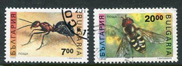 BULGARIA 1992 Insect Definitive 7, 20 L. Used.  Michel 3998-99 - Gebruikt