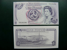 Unc Banknote Isle Of Man 1 Pound P-40b Tynwald Hill - 1 Pound
