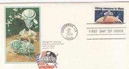 FDC Viking Mission To Mars, US Sc#1759 15c 20 July 1978 Issue, Viking Life Detecting Laboratory On Mars Image Cachet - Amérique Du Nord
