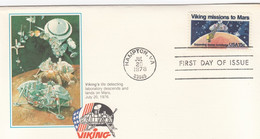 FDC Viking Mission To Mars, US Sc#1759 15c 20 July 1978 Issue, Viking Life Detecting Laboratory On Mars Image Cachet - Noord-Amerika