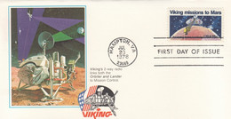 FDC Viking Mission To Mars, US Sc#1759 15c 20 July 1978 Issue, Viking Lander On Mars Radio Communication Image Cachet - Noord-Amerika