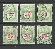 LUXEMBOURG Luxemburg 1922/35 Portomarken Postage Due, 6 Stamps, O - Strafport